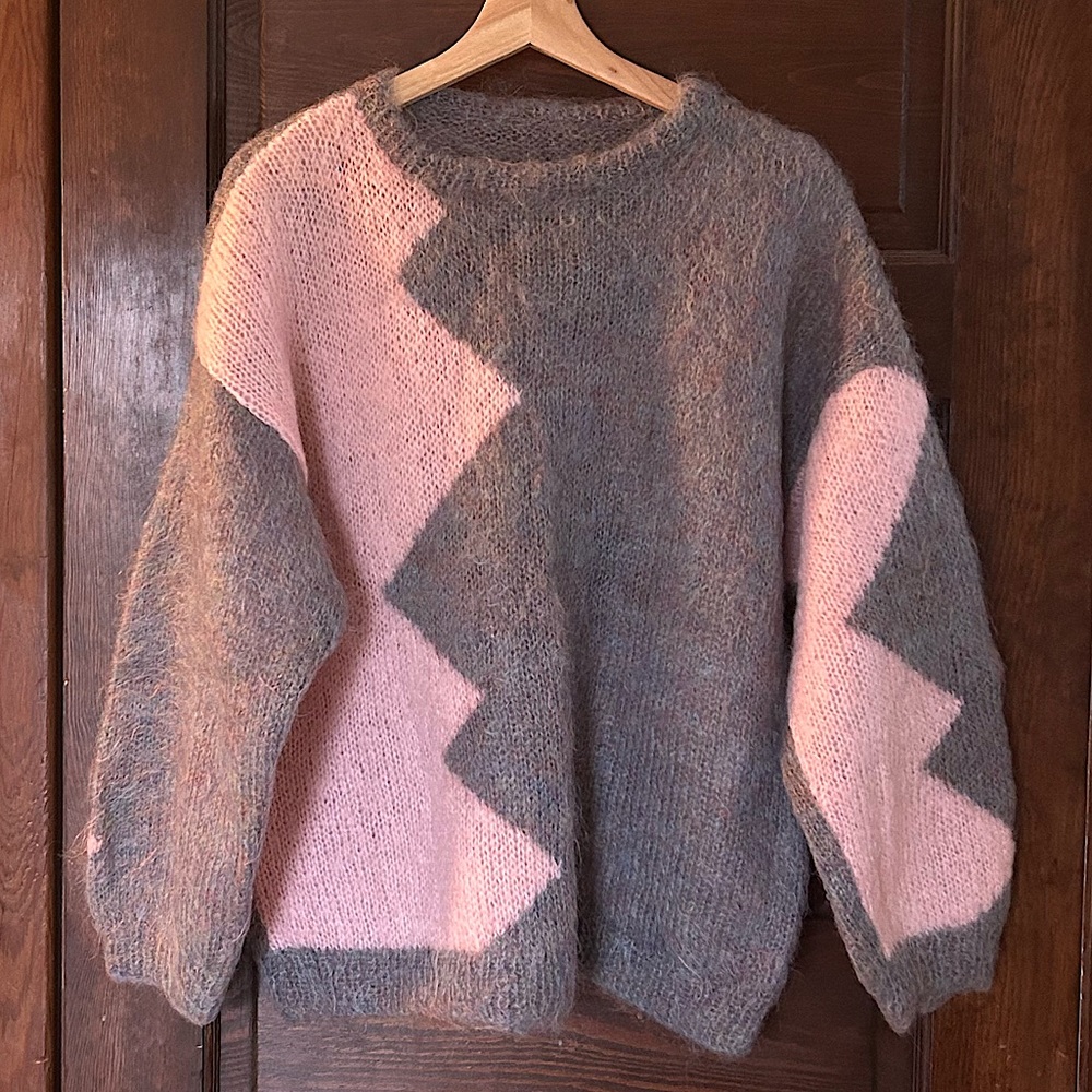 80s Mohair Baggy Balloon Sleeve Sweater